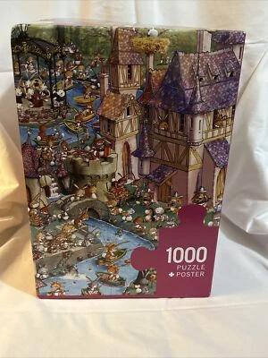 Heye Puzzles - Triangular , 1000 Pc - Bunnytown, Ruyer EUC - Image 1 of 2