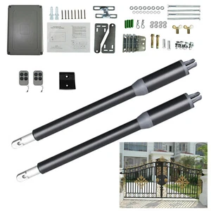 Kit abridor de puerta oscilante doble/único automático de alta resistencia + control remoto para puerta de cerca - Imagen 1 de 41