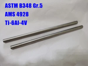Barra redonda de titanio grado 5 diámetro .5"X12" AMS4928 Ti 6Al-4V Ti aleación 2 piezas - Imagen 1 de 22
