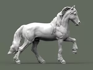 Breyer size classic 1/12 resin companion animal Friesian horse artist resin - Picture 1 of 6