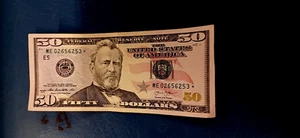 2013 $50 Fifty Dollar Bill - Rare Serial Number Star Note ME 02656253 - Picture 1 of 1
