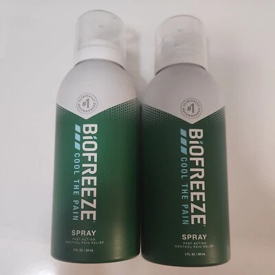 Spray Alivio del Dolor Biofreeze 3 OZ Clásico 360° Spray en Aerosol x2 Exp 2027+ Foto 1 de 2