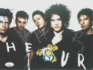 The Cure VERA FOTO FIRMATA A MANO 8x10,5" JSA LOA autografata Robert Smith +4 - Foto 1 di 2