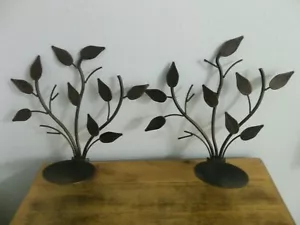 TREE BRANCHES WALL MOUNT SCONCES CANDLE HOLDERS (2 EA.) - Picture 1 of 2