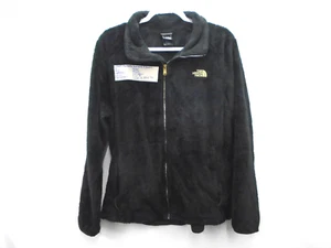The North Face Womens Oso II Jacket Size XL Fleece Full Zip Pockets Black/Gold - Picture 1 of 7