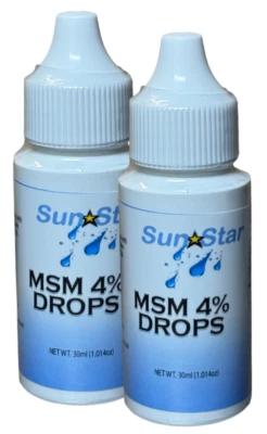 Gotas líquidas Sun Star Organics MSM - 1 OZ (PAQUETE DE 2) Foto 1 de 3