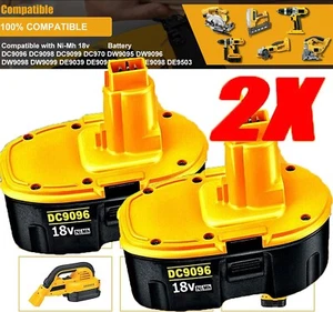 2pack Replace for Dewalt 18V NiMH Battery DC9099 DC970 DC9096 18V Cordless Tool - Picture 1 of 14