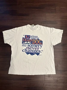 Vintage 90’s 1994 Big Dogs T Shirt Size 2XL- Lead Dog Scenery Never Changes - Picture 1 of 7