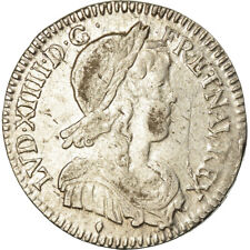 [#659955] Coin, France, Louis XIV, 1/12 Écu à la mèche longue, 1/12 ECU, 10 Sols