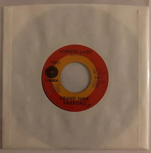 GRAND FUNK RAILROAD - AIMLESS LADY / CLOSER TO HOME - US 7¨SINGLE, PAPER SLEEVE - Picture 1 of 4