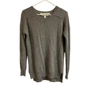 Max Studio Womens Sm Heather Gray 2 Ply Cashmere Dolman Sleeve Crew Neck Sweater - Picture 1 of 7