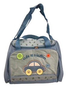 BORSA NURSERY AZZURRA CAMBIO BEBE' TAPPETINO FASCITOIO MANICI,TRACOLLA 4 TASCHE - Picture 1 of 6