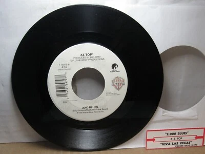 Old 45 RPM Record - Warner Bros. 7-18979 - ZZ Top - 2000 Blues / Viva Las Vegas - Image 1 of 2