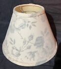 VINTAGE SMALL TABLE WALL 7" BELL SHAPE LAMPSHADE CREAM WITH GRAY FLOWERS