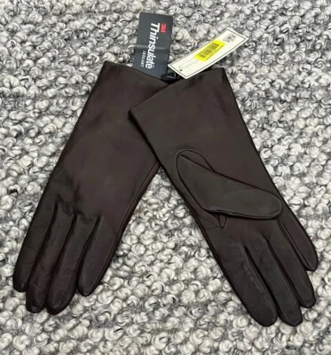 NWT! Fownes Brothers Women's XL Brown Leather Gloves Thinsulate - Image 1 of 4