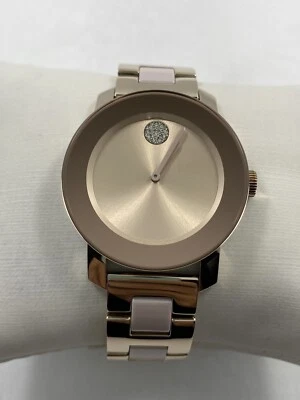 Женские кварцевые часы Movado Bold SWISS двухцветная керамика нержавеющая сталь 3600799 - Изображение 1 из 4