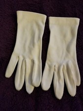 Vintage ladies Dress Up Antique White Gloves Small