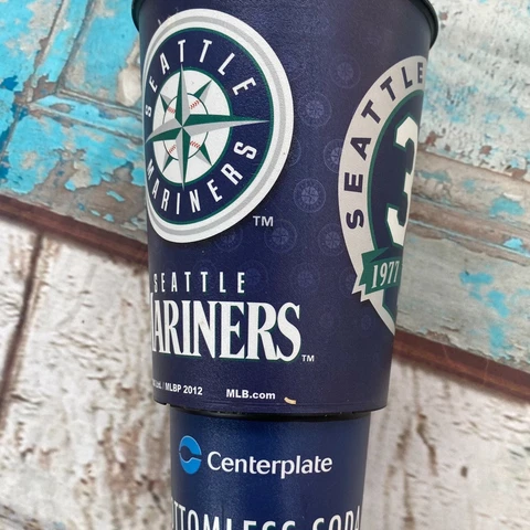 MLB Seattle Mariners Blue Portable Insulated Metallic Thermal Tumbler Cover