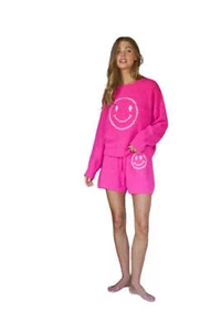 Blue B Cozy Soft Top and Shorts Set Relaxed Comfortable Casual Stylish Outfit - Picture 1 of 12