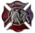 Fire Fighter Belt Buckle with Belt, Fire Department FD, Heros , Dragon Designs