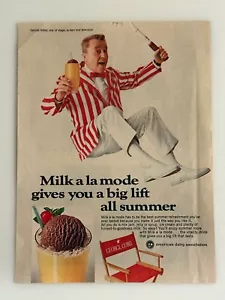 Vintage American Dairy Association Print Ad George Gobel Milk a La Mode - Picture 1 of 1
