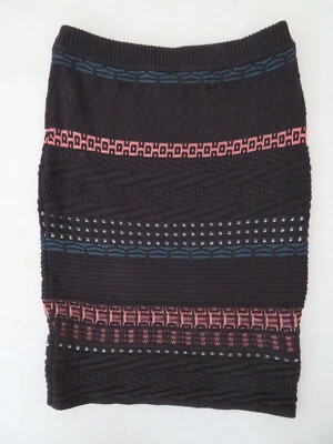 CERIMÔNIA DE ABERTURA body con suéter saia de malha tamanho XS listra texturizada mistura de algodão - Imagem 1 de 4