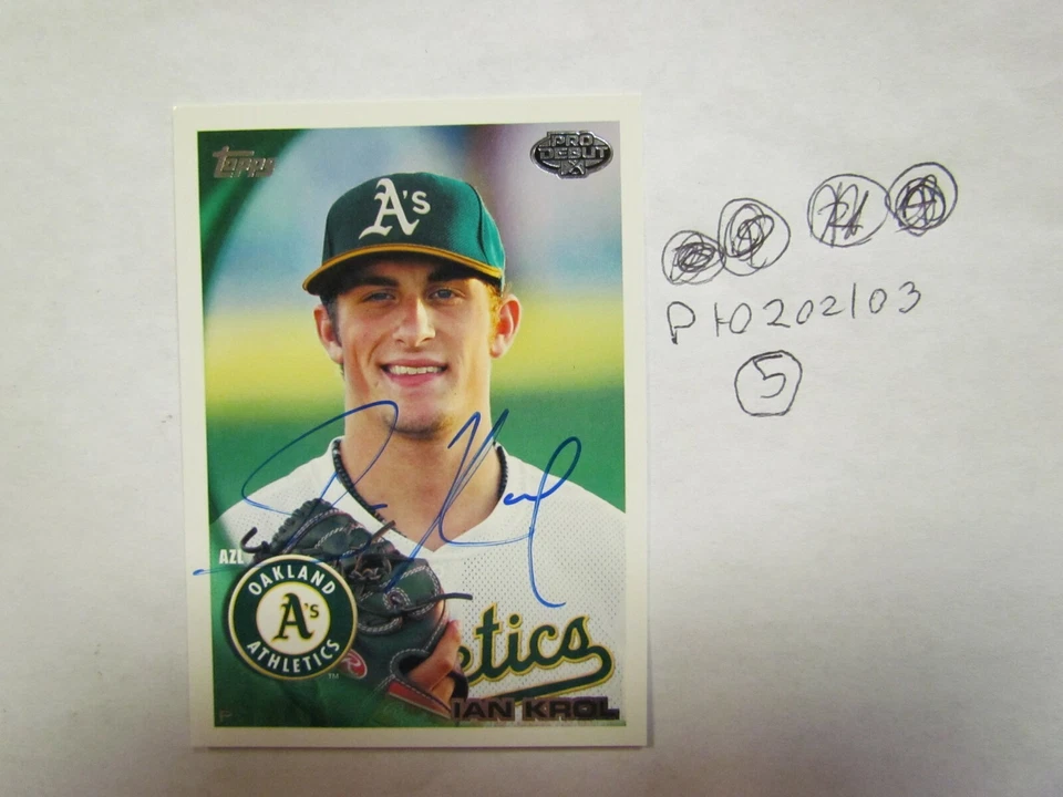 2010 Topps Ian Krol Signed Baseball Card  - Image 1 of 2
