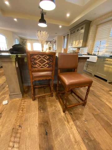Spanish Style Leather Counterstools Cover