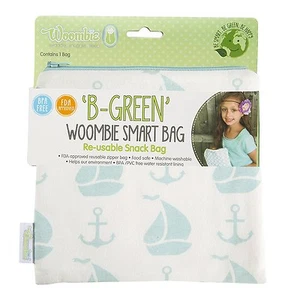 Woombie B-Green Snack Bags (Blue Splash Ele, One Size) - Picture 1 of 7