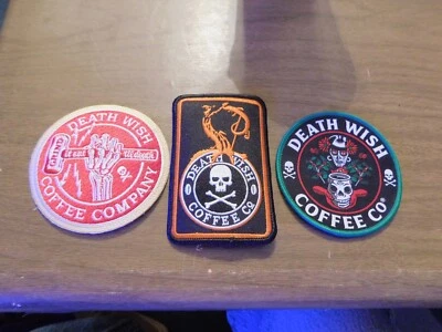 3 Death Wish Coffee Co Limited Edition Cloth Patches - Image 1 of 4