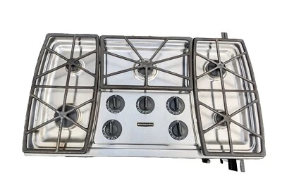 Cocina de gas natural de acero inoxidable KitchenAid KGCS166GSS2 36" Foto 1 de 4