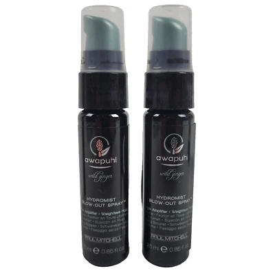 2x Paul Mitchel Travel-Sized Awapuhi Wild Ginger Blow Out Spray 25ml .85oz - Image 1 of 4