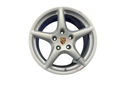 2005 2006 2007 2008 PORSCHE 911 18X10 FIVE SPOKE WHEEL RIM SILVER OEM *CHIPS* Foto 1 de 4