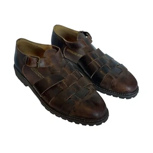 Sandalias de pescador de cuero marrón al aire libre Stacy Adams de colección para hombre talla 12 - Imagen 1 de 9