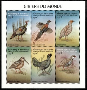Guinea-Conakry 1999 - Pájaros - Hoja de 6 estampillas - Scott #1583 - MNH - Imagen 1 de 1