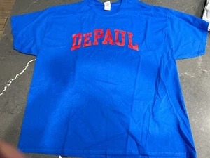 Collegiate DePaul Blue Demons T-shirt Men 3XL Gildan Blue - Picture 1 of 7