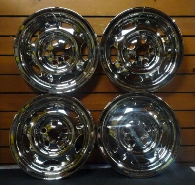 (4)套装2002 - 2004 16英寸吉普自由人铬制车轮皮肤IMP-49X 9039 — 第 1/4 张图片