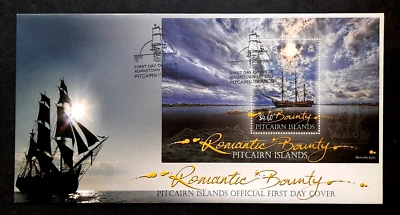 Pitcairn Islands - "SHIPS ~ ROMANTIC BOUNTY" MS FDC 2012 - Image 1 of 4