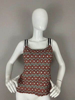 Top de natación Sunsets con aros Taos Taylor Tankini para mujer 34D Foto 1 de 4