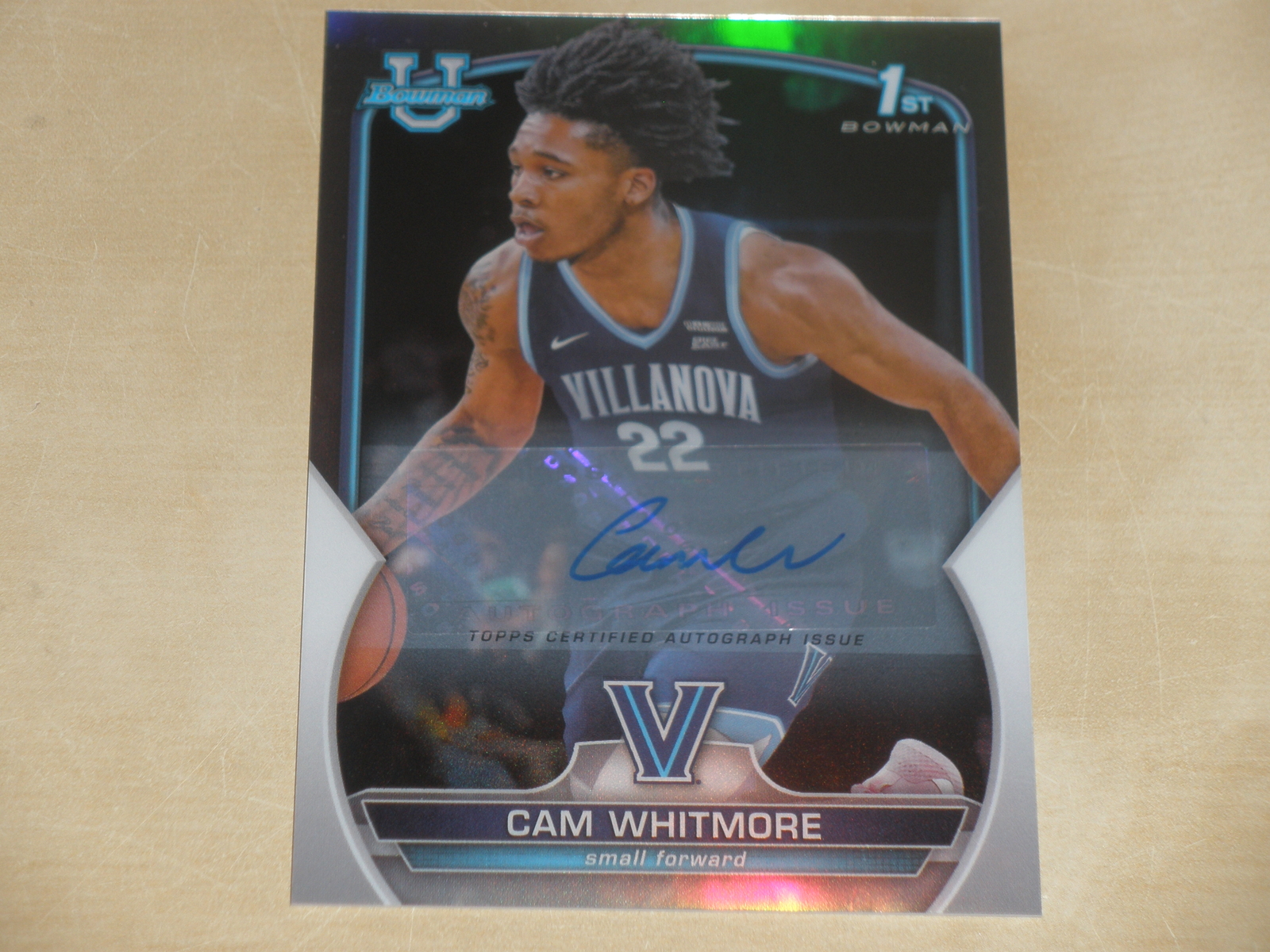 2022-23 Bowman Chrome University 1st Refractor Auto #22 Cam Whitmore 320/499