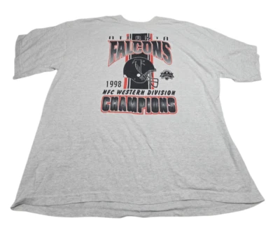 Camiseta vintage XXL Atlanta Falcons NFC Western Division Champions 1998 Q-Tees Foto 1 de 4