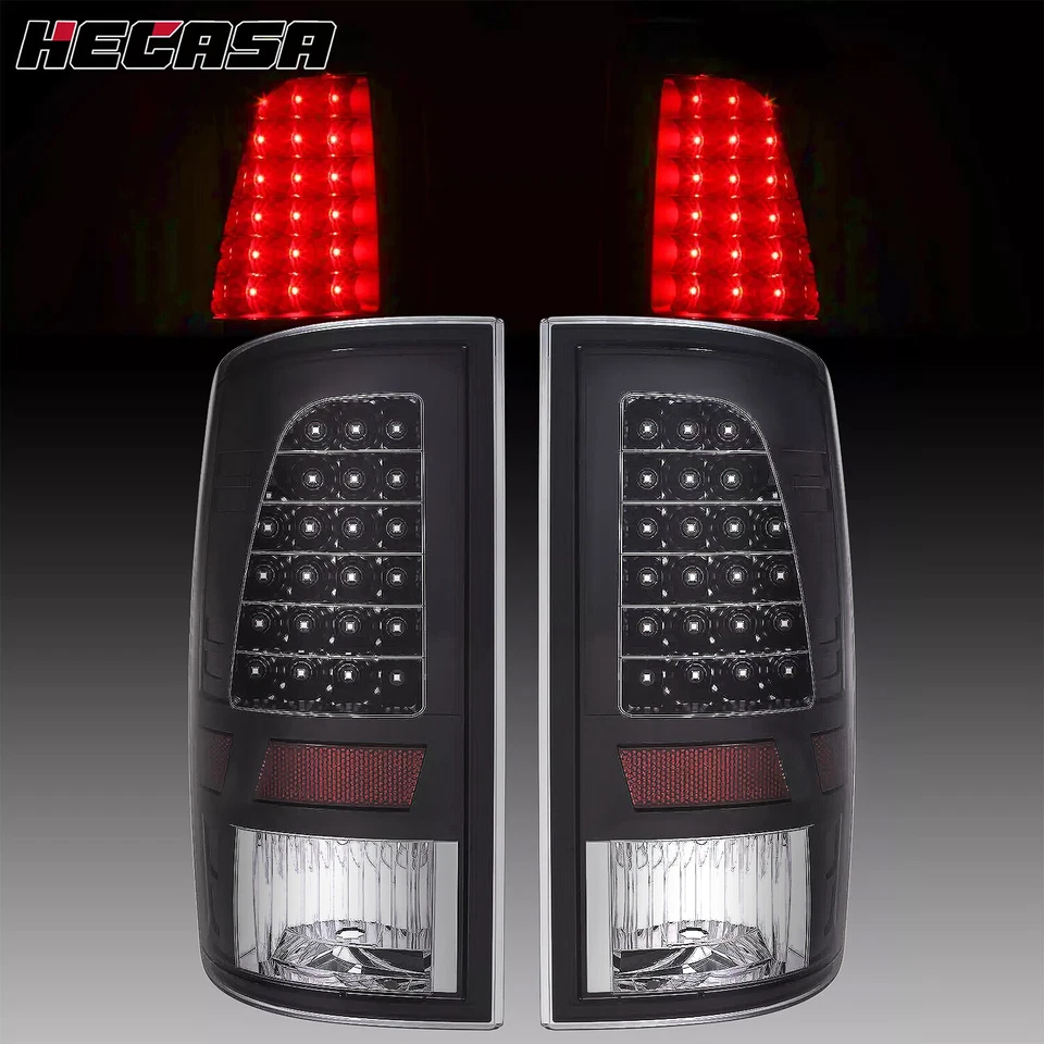 Black Smoke LED Tail Lights Brake Lamps For 2009-2018 Dodge Ram 1500 2500 3500 - Изображение 1 из 4