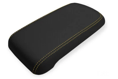 Fits 2015-2019 Chevrolet Colorado PVC Console Lid Armrest Cover Yellow Stitch - Изображение 1 из 4