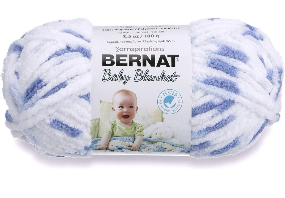 Bernat Baby Blanket Yarn Skeins Little Petunias #6 Super Bulky