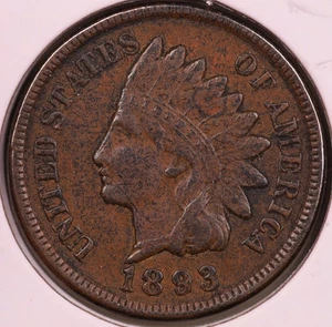 1893 Indian Cent VF+ ***RARE ORIGINAL COIN*** - Picture 1 of 2