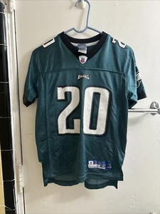 Vintage Reebok YOUTH MEDIUM Philadelphia Eagles Brian Dawkins #20 Green Jersey - Picture 1 of 15