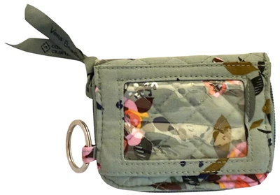 Vera Bradley RFID Pequeña Cartera Cremallera Alrededor Rosado Outlook Estuche de Identificación con Llavero Foto 1 de 4