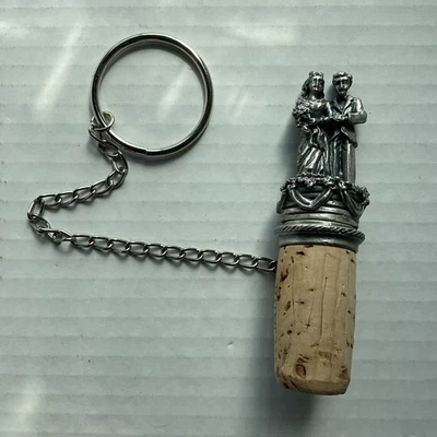 Ganz Pewter 瓶软木和衣领套装 – 新娘和新郎 – 婚礼主题 — 第 1/4 张图片