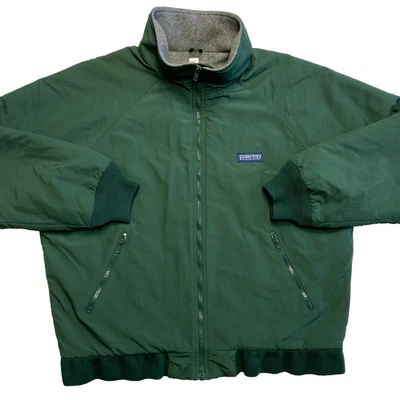 Chaqueta DE COLECCIÓN Eddie Bauer Para Hombre L Verde Forrada de Vellón Calabaza Nylon Abrigo Foto 1 de 4