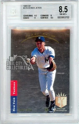 Derek Jeter 1993 Upper Deck SP Rookie Card #279 BGS 8.5 (Subgrades) - Image 1 of 2